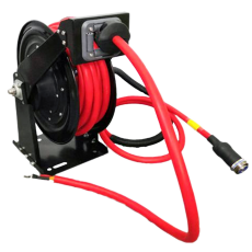 Spring-loaded cable reels